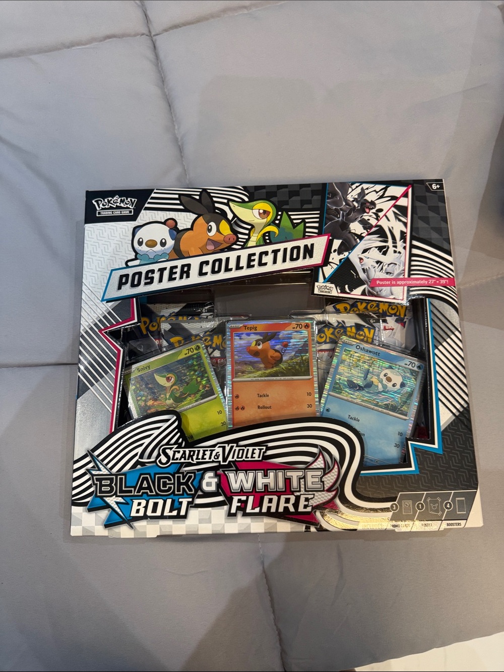 Pokémon Scarlet & Violet Black & White Bolt Flare Poster Collection - Multicolor